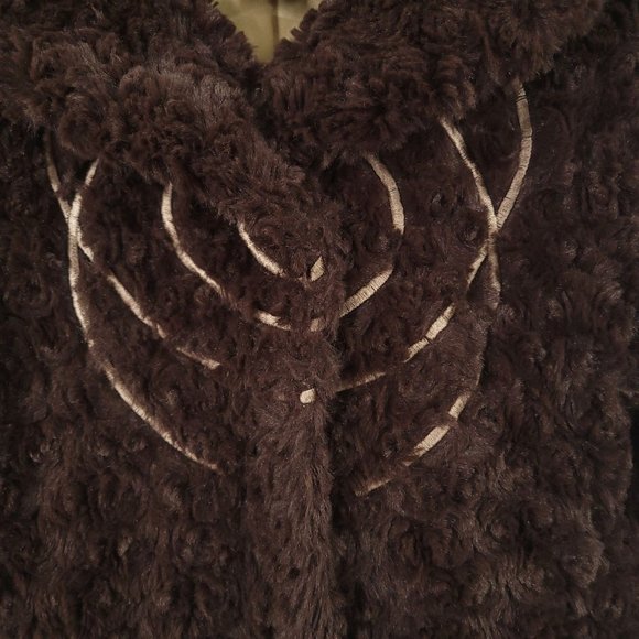 CoVelo Clothing Teddy Bear Vest Jacket Womens Sz 8 Snap Close Brown Faux Fur - Picture 9 of 16